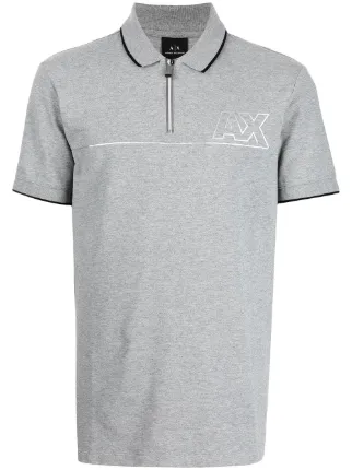 armani zip polo shirt