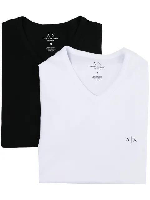 Armani Exchange Kit 2 camisetas underwear com estampa de logo
