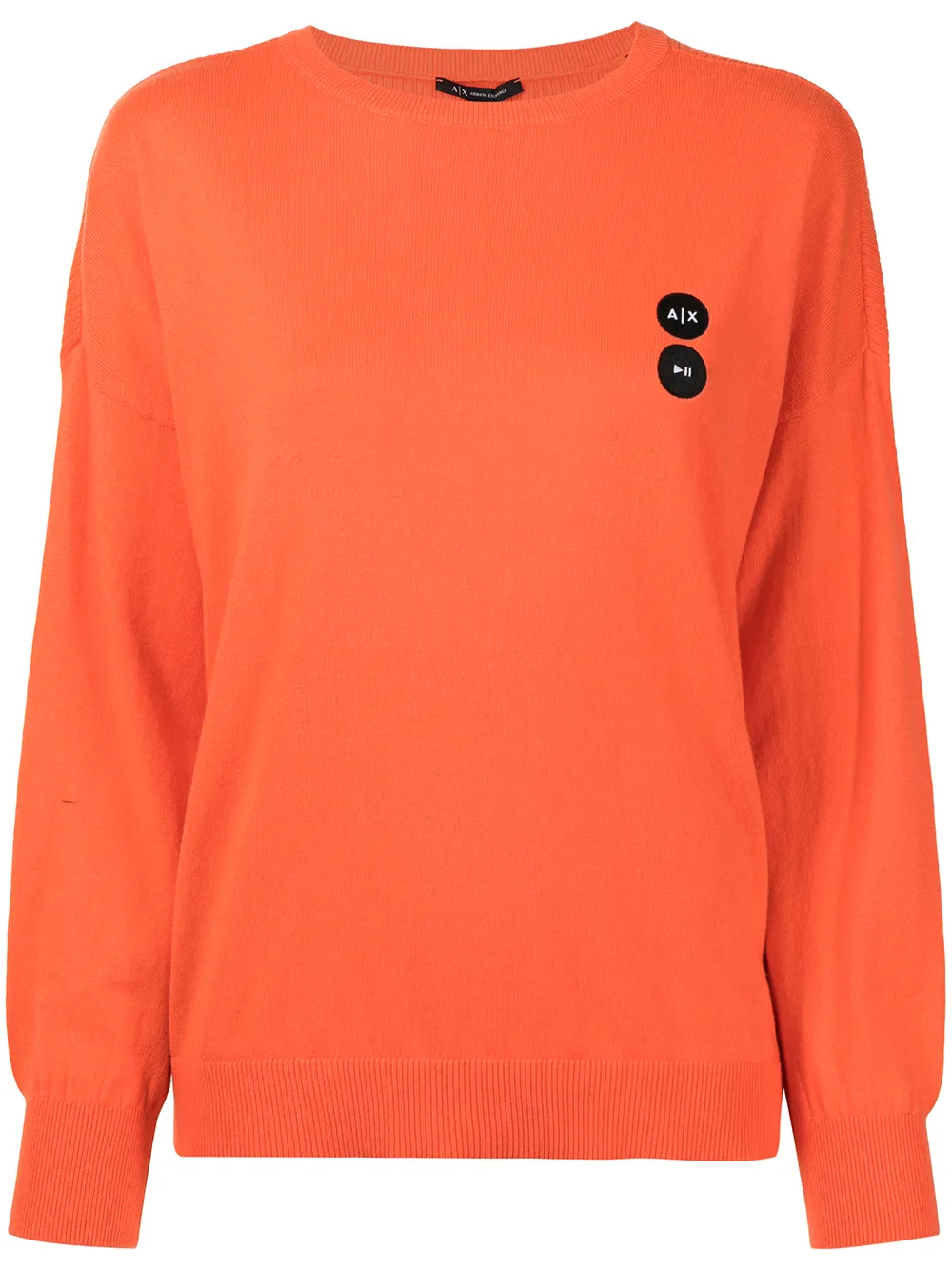 

Armani Exchange logo crew-neck knit jumper - Orange