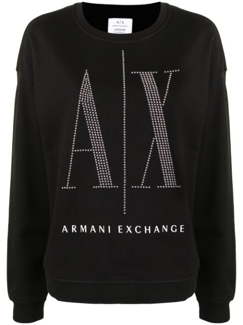 Armani Exchange studded-logo sweatshirt