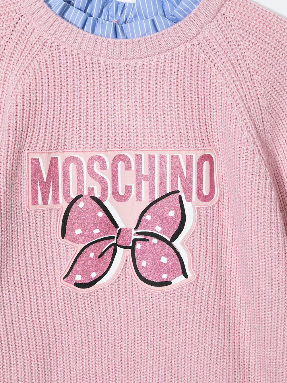 фото Moschino kids многослойный топ с логотипом