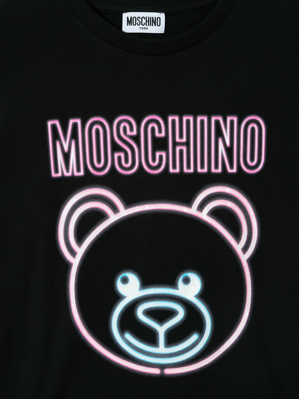 фото Moschino kids футболка с принтом neon teddy