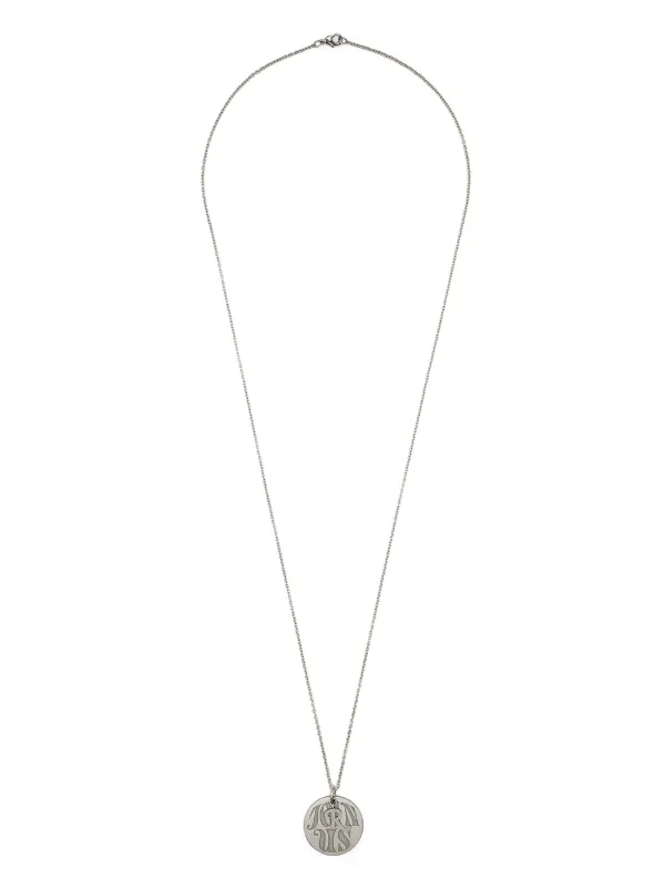 Raf Simons circular-pendant clasp-fastening Necklace | Silver