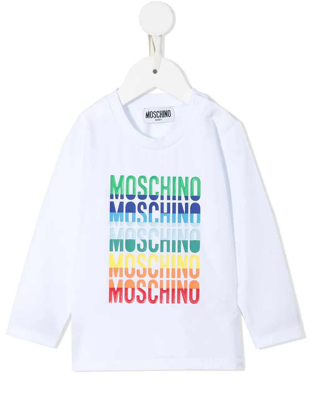 фото Moschino kids топ с длинными рукавами и логотипом