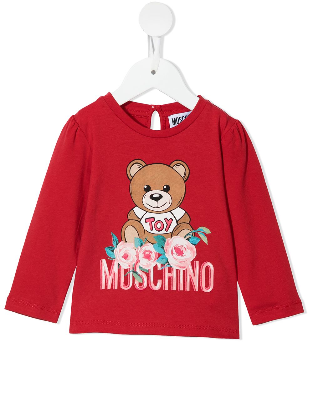 фото Moschino kids футболка с длинными рукавами и логотипом