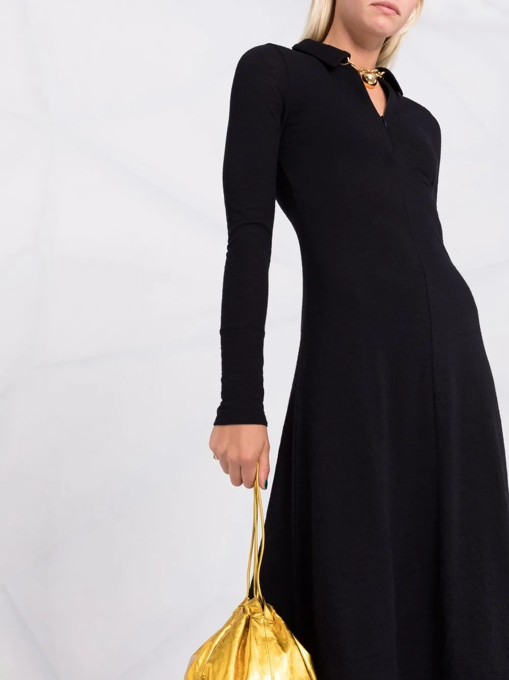 фото Jil sander трикотажное платье с цепочкой