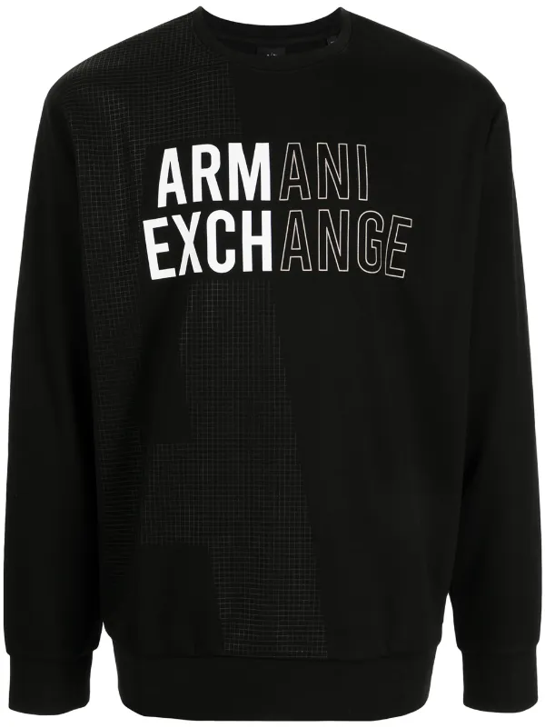 Armani Exchange Logo Print Sweatshirt Farfetch