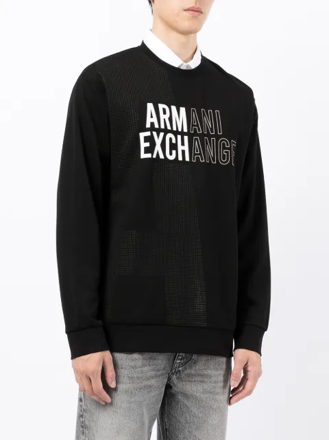 Armani Exchange Logo Print Sweatshirt Farfetch