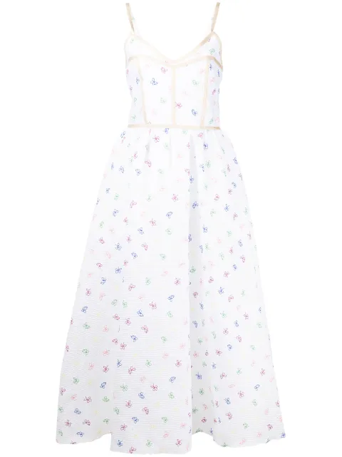 Rosie Assoulin floral-embroidery shift dress