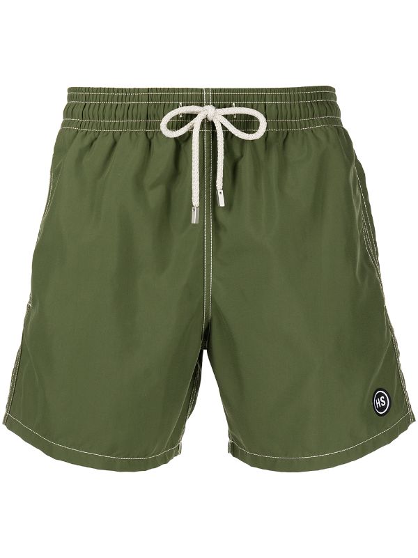 olive green champion shorts