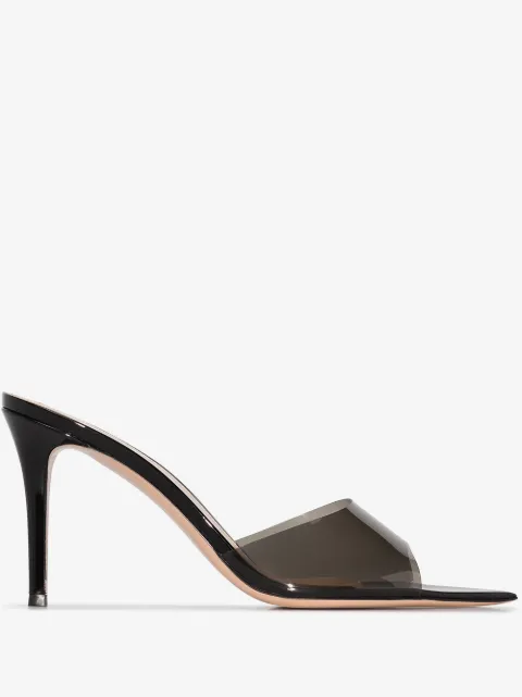 Gianvito Rossi Elle 85mm transparent-strap mules