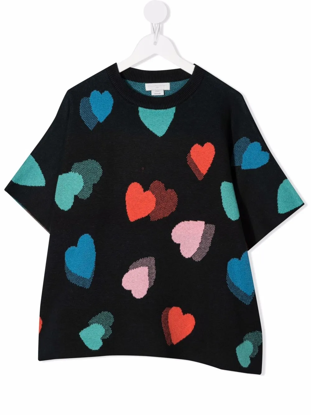 

Stella McCartney Kids playera con motivo de corazones - Azul