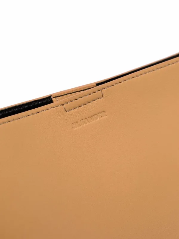 Jil Sander Tangle embossed-logo Leather Bag | Neutrals | FARFETCH RO