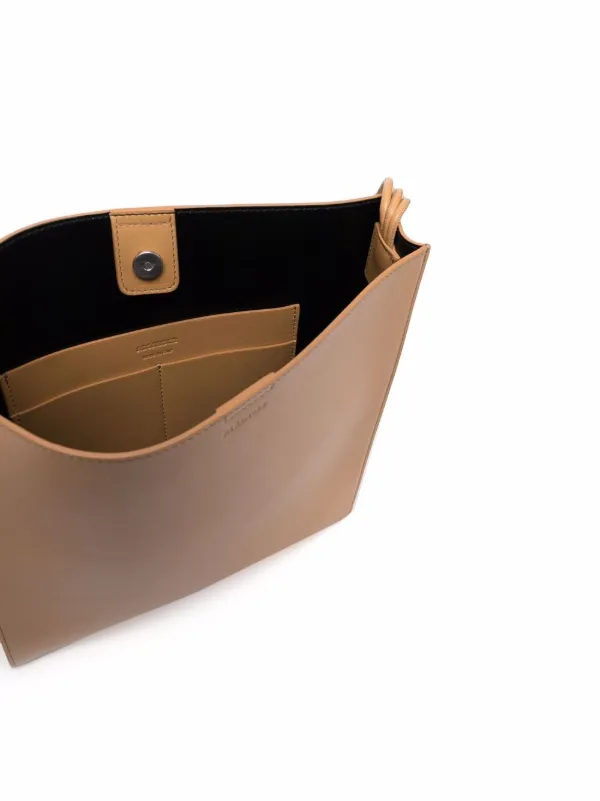 Jil Sander Tangle embossed-logo Leather Bag | Neutrals | FARFETCH RO