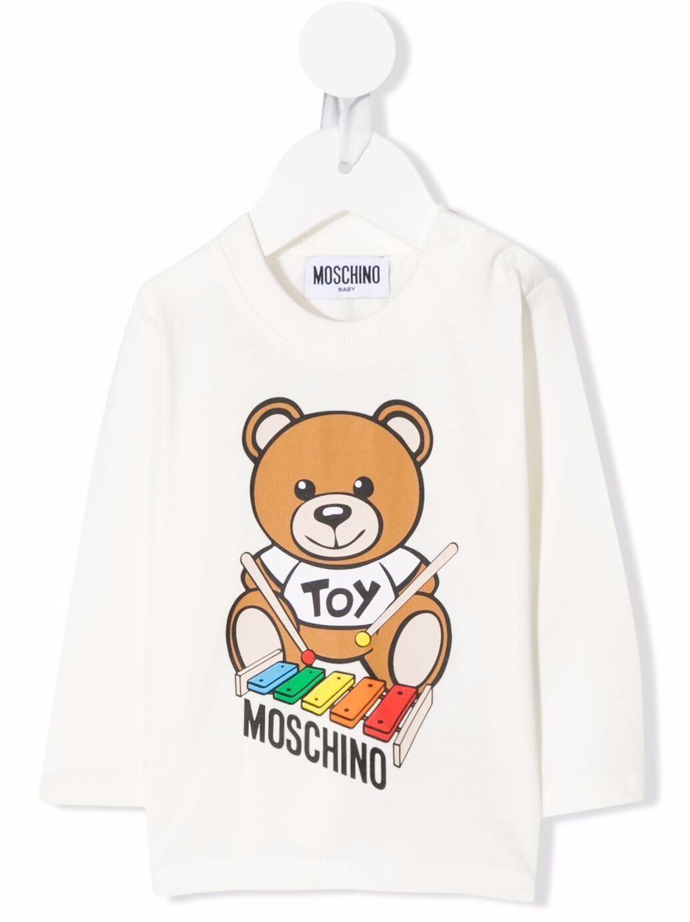 фото Moschino kids футболка с принтом