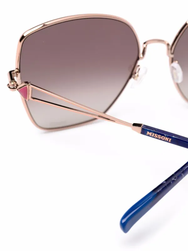 MISSONI EYEWEAR oversized-frame Sunglasses | Metallic  display picture 3