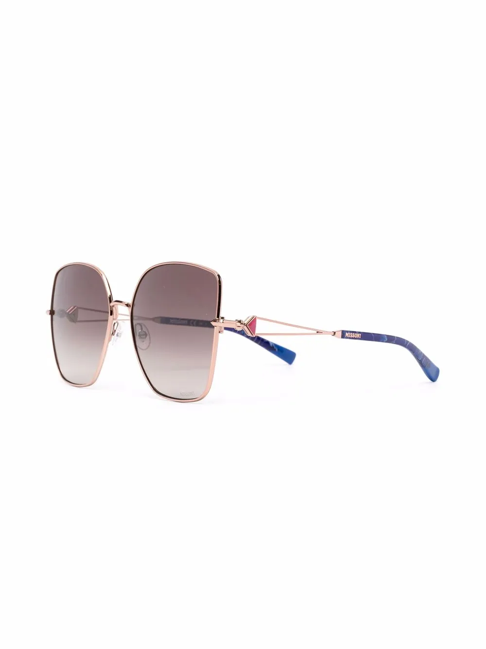 MISSONI EYEWEAR Zonnebril met oversized montuur - Metallic