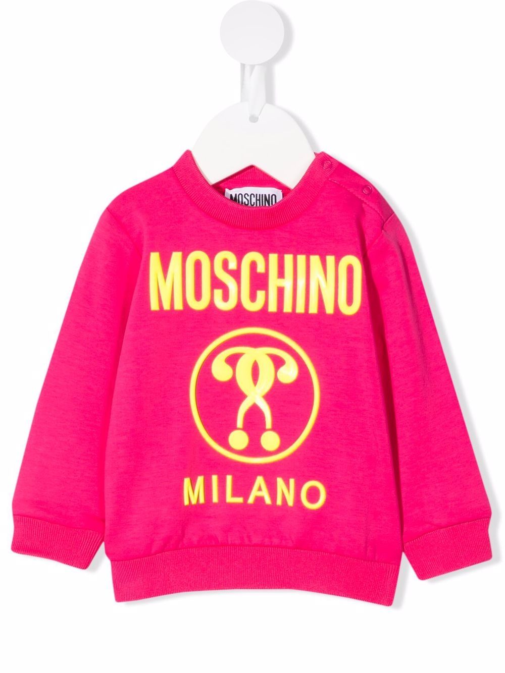 фото Moschino kids толстовка с принтом double question mark