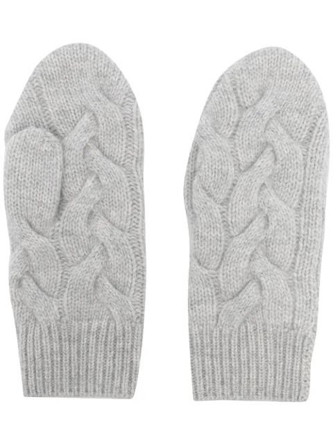 cable-knit organic-cashmere gloves