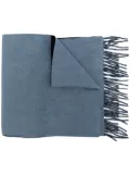 N.Peal doubleface cashmere scarf - Blue