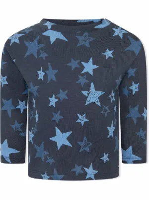 T-shirt a maniche lunghe con stampa grafica Blu Farfetch Abbigliamento Top e t-shirt T-shirt T-shirt a maniche lunghe 