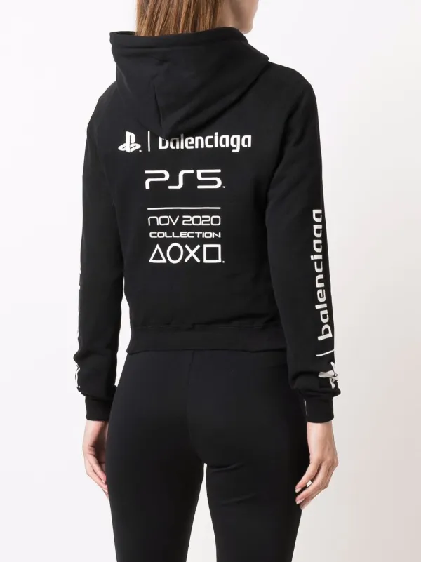 Balenciaga PS5 パーカー | ブラック | FARFETCH JP