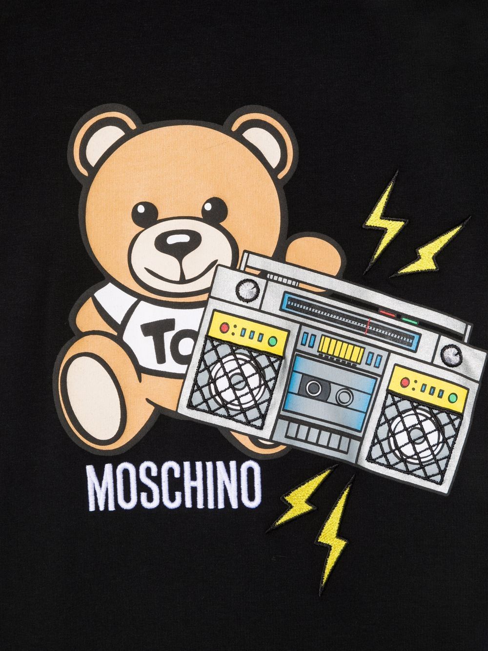 фото Moschino kids футболка toy bear с логотипом