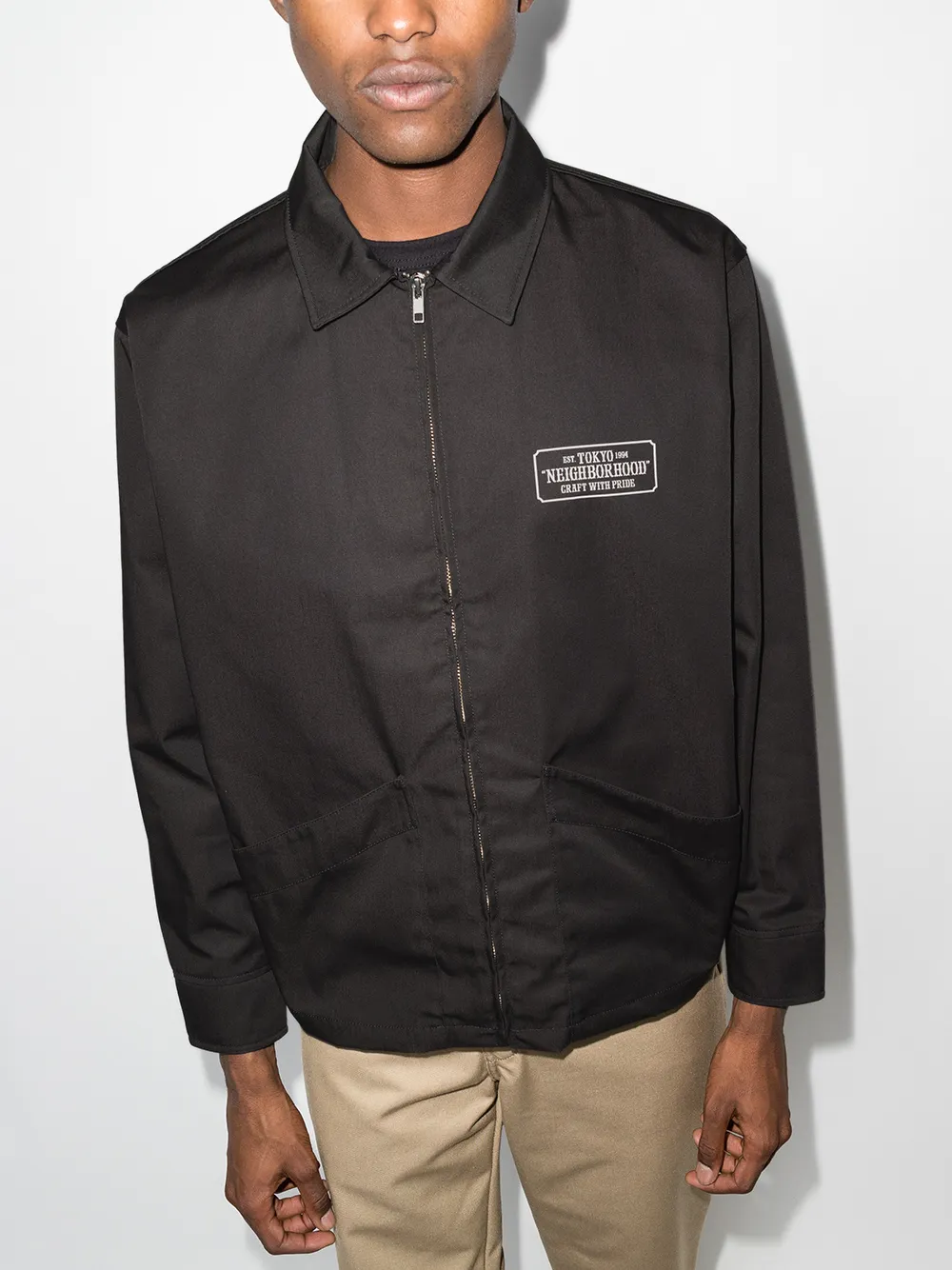 Drizzler logo-patch jacket