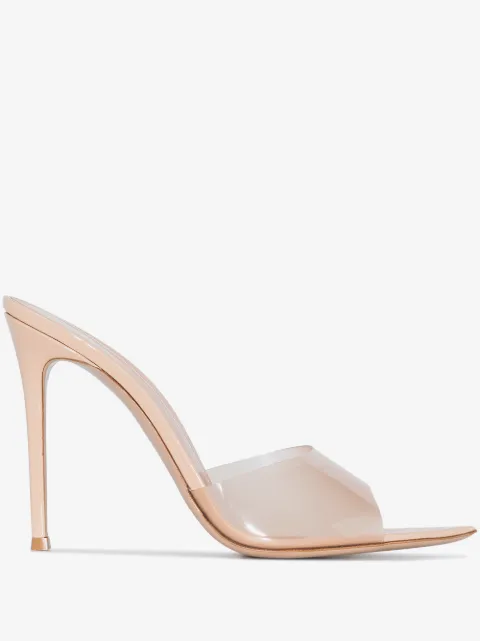 Gianvito Rossi Elle 105mm transparent-strap mules