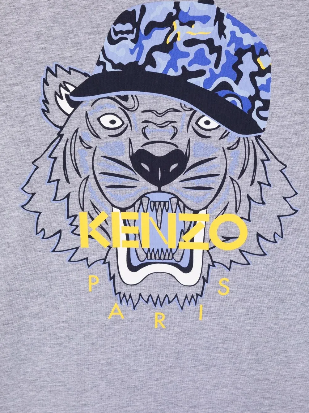 фото Kenzo kids толстовка из органического хлопка с принтом tiger