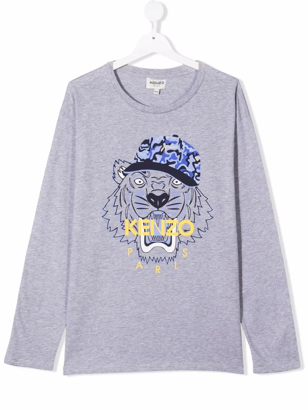 фото Kenzo kids толстовка из органического хлопка с принтом tiger