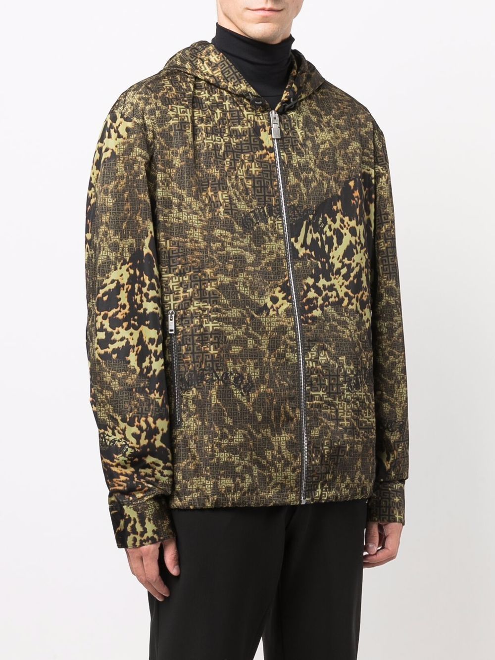 фото Givenchy куртка с капюшоном и леопардовым принтом