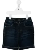 Molo logo-patch denim shorts - Blue