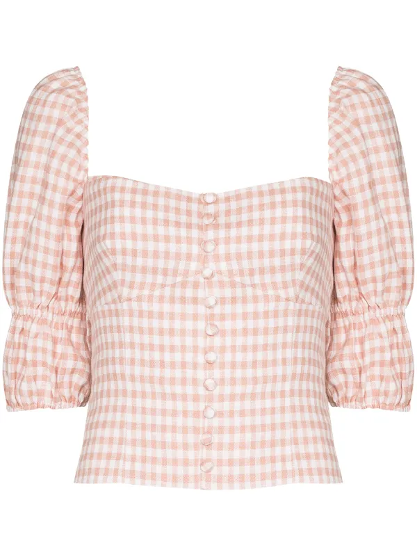 reformation gingham top