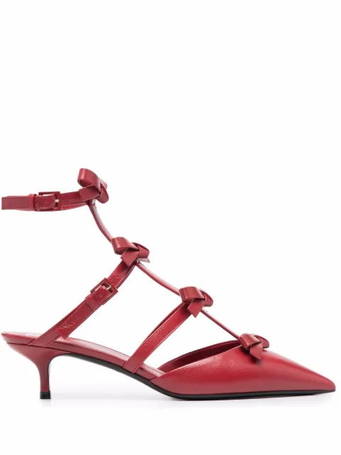 Valentino Garavani Scarpin com aplicação de laço e salto 40mm