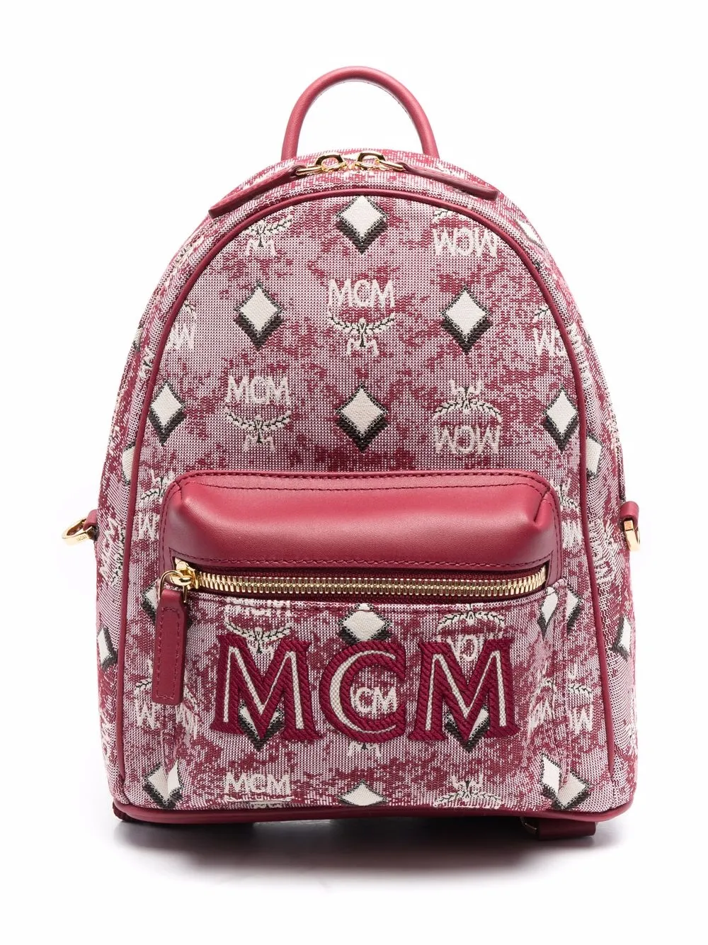 MCM jacquard-logo backpack