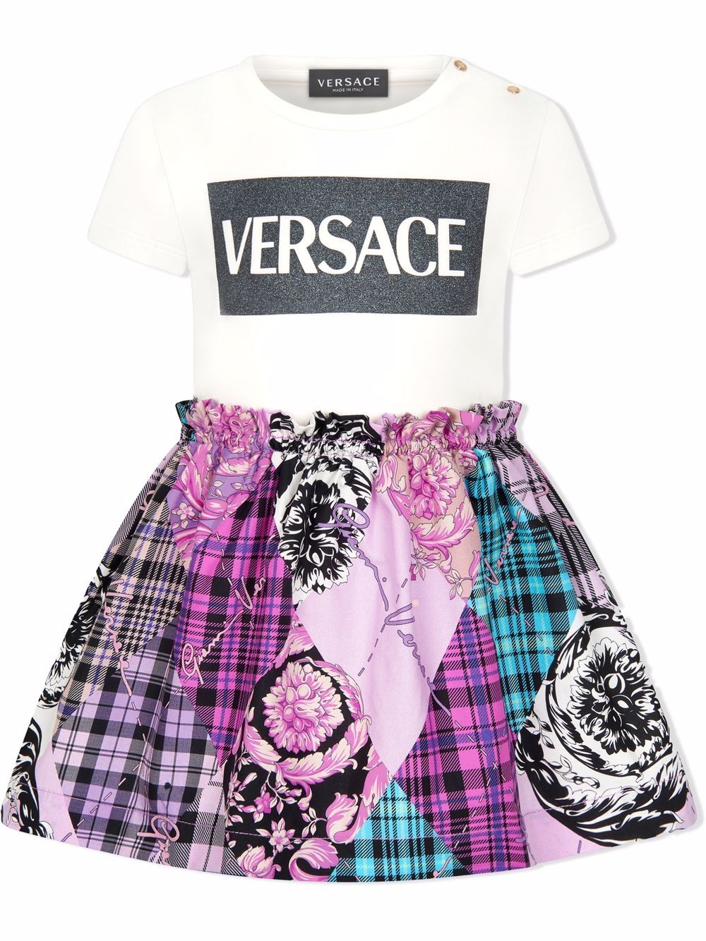 фото Versace kids платье с узором barocco argyle