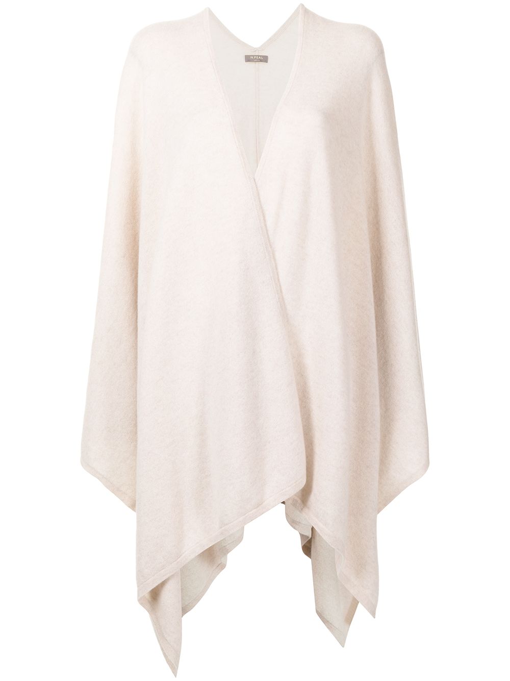 N.Peal knitted cashmere cape - Brown