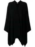 N.Peal knitted cashmere cape - Black
