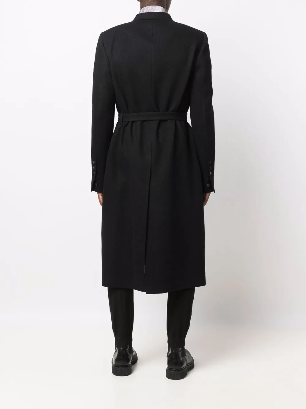 фото Rick owens длинное пальто с поясом