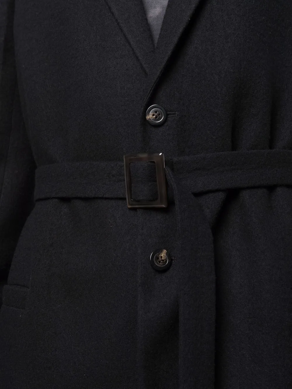 фото Rick owens длинное пальто с поясом