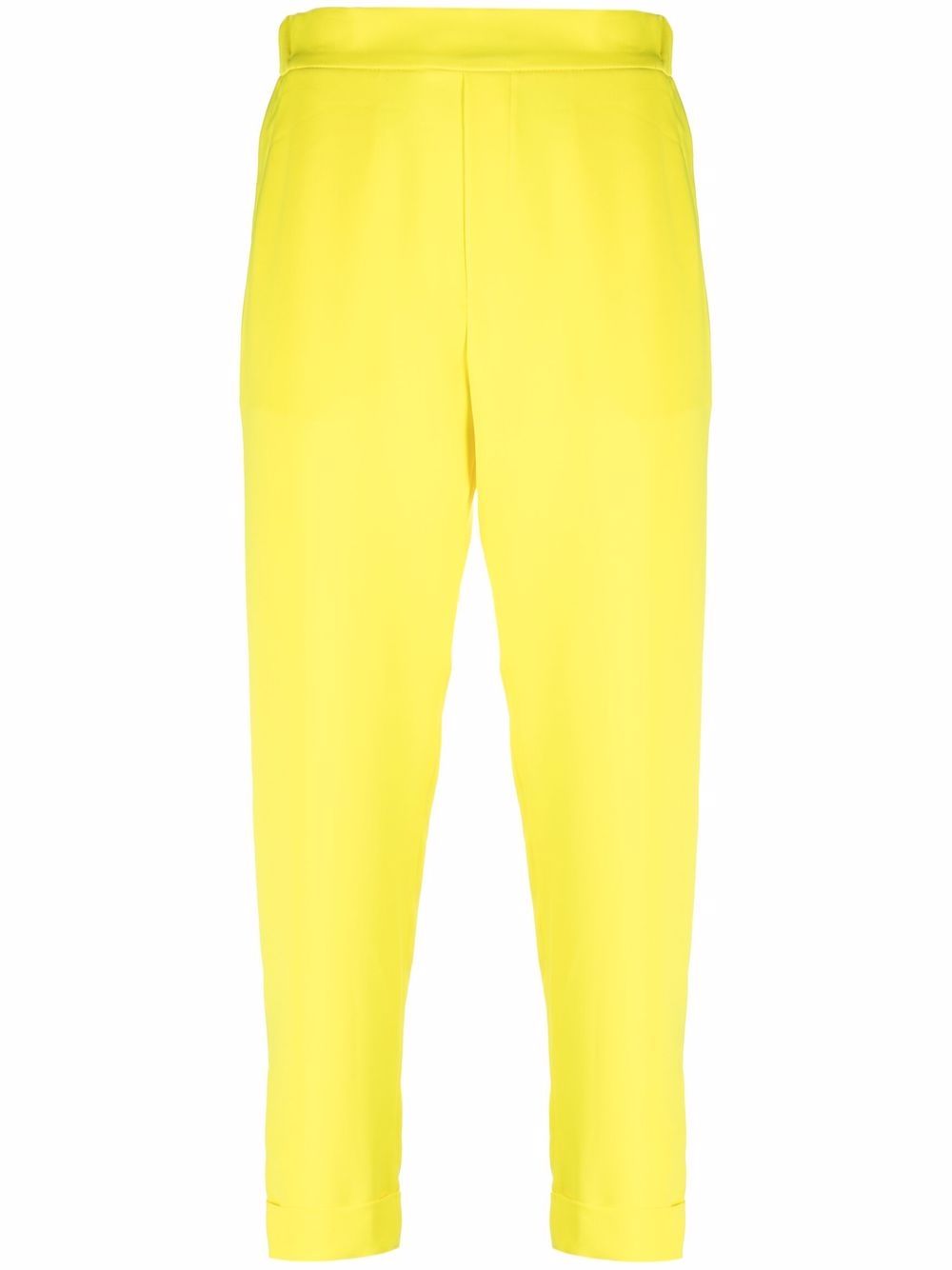 

P.A.R.O.S.H. pantalones capri con tiro alto - Amarillo