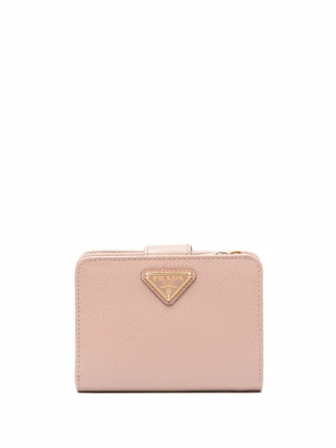 Prada cartera de piel saffiano pequeña