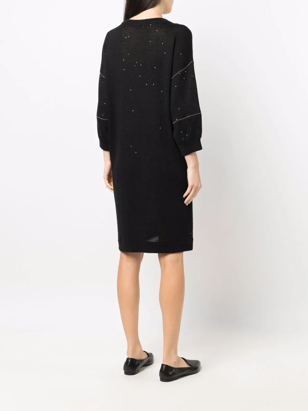 фото Brunello cucinelli трикотажное платье с пайетками