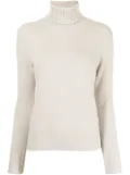 N.Peal chunky roll-neck organic cashmere jumper - Grey