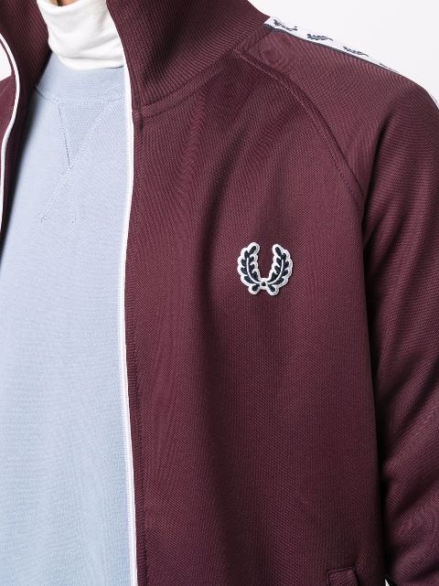 fred perry red track top