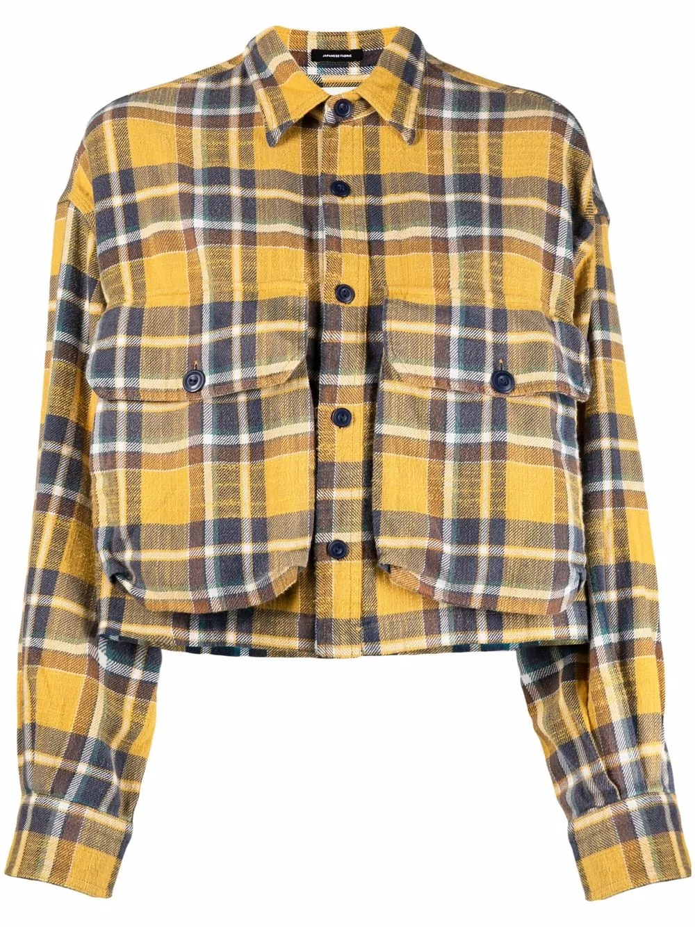 R13 plaid-check Cropped Shirt - Farfetch