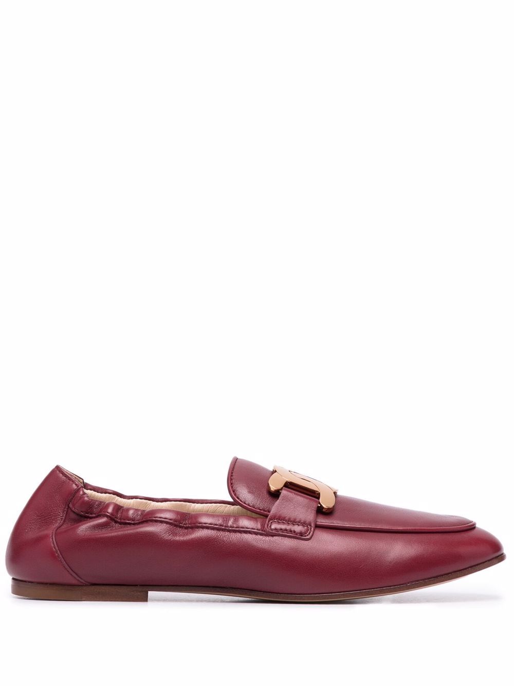 

Tod's mocasines con detalle de cadena - Rojo