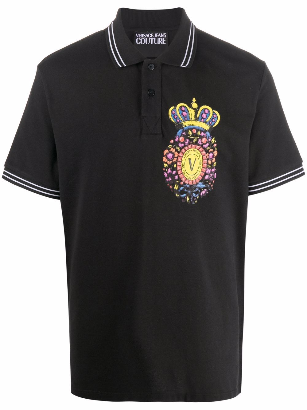 Versace Jeans Couture Crest Logo Polo Shirt - Farfetch