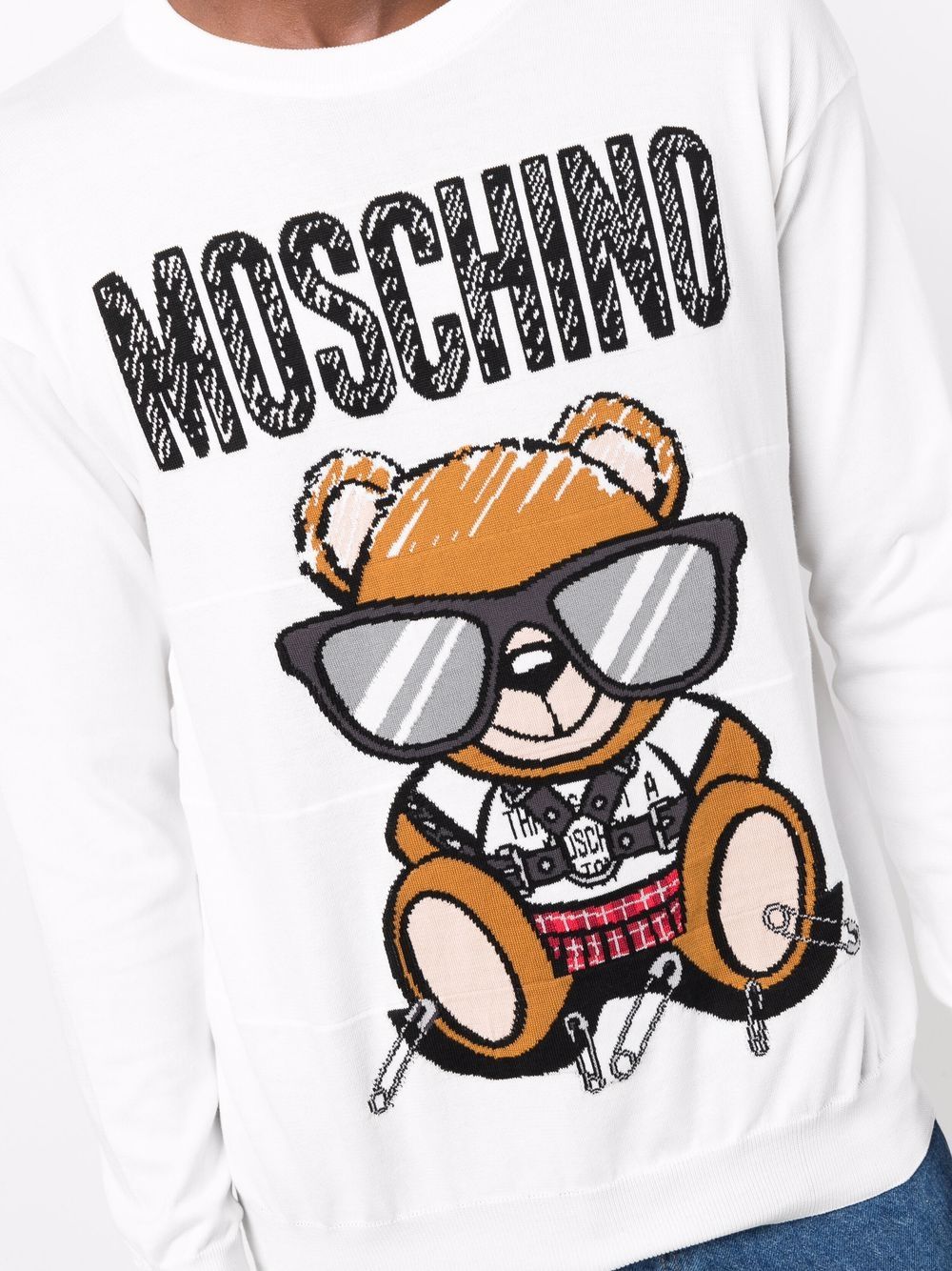 фото Moschino джемпер с принтом teddy bear